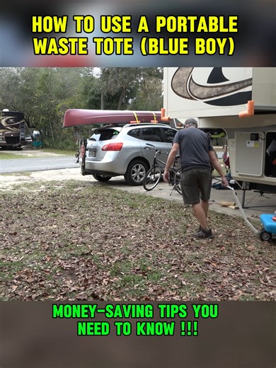 How to Use a Portable Waste Tote For RV– Money-Saving Tips You Need to Know (2/2) #inthewoods #livingalone #wastetank #rvtips #campinglife #camper #rvliving #rvlifestyle #tpy #viralvideo