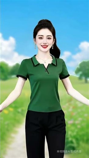 夏季新款短袖纯色翻领T恤POLO衫洋气显瘦百搭气质减龄上衣#夏季女款polo衫 #女装