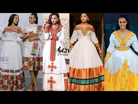 Ethiopian new fashion traditional dresses for 2024