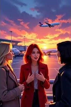 Ai generated video 😱,Girls on the Airport