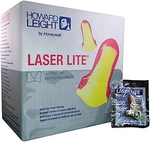 Laser-LITE Hearing Protection Multi Color NRR 32 Ear Plug Without Cord 1 Box by R3 Safety - MS92260