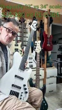 B String Comparison 34" to 33" dragonfly basses #comparison #test #bass #dragonfly #demo #jazzbass
