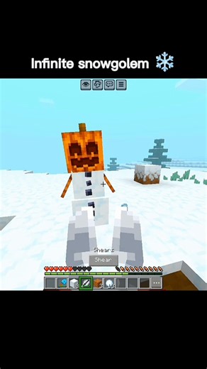 Minecraft infinite snowgolem ❄️