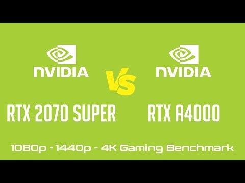 nVidia GeForce RTX 2070 Super vs nVidia RTX A4000 - Gaming Benchmark (1080p, 1440p, 4K)