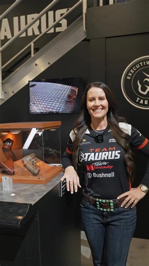 Kicking off Day Two of @shotshow with something special. Team Taurus Captain @jessielharrison takes a look at the 20th Anniversary Special Edition Taurus Judge®. See it in person at Booth #13038! | Taurus USA