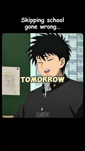 Skipping School gone wrong 😱#anime #shorts