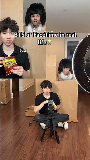 BTS of FaceTime in IRL #asher #shorts