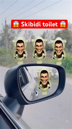 Skibidi toilet car mirror mein guss gaya#comedy #funny #cutebaby #shortsfeed#viralvideo #skibidi