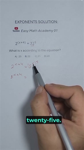 Exponential equations/ Exam question / Can you solve problem #usa #foryou #fypシ #usavideos #trending