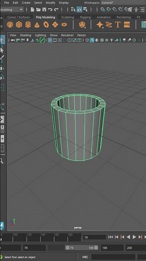 How to Use Reverse Normals Tool in Autodesk Maya 2023 # Shorts