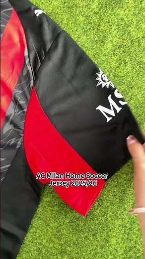 AC Milan 2025/26 Home Jersey FULL DETAILS Review & Close-Up Look!🔴⚫#acmilan #footballjersey #soccer