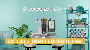 Brother Entrepreneur One PR1X Embroidery Machine: LCD, Built-in Designs & Editing Features Demo