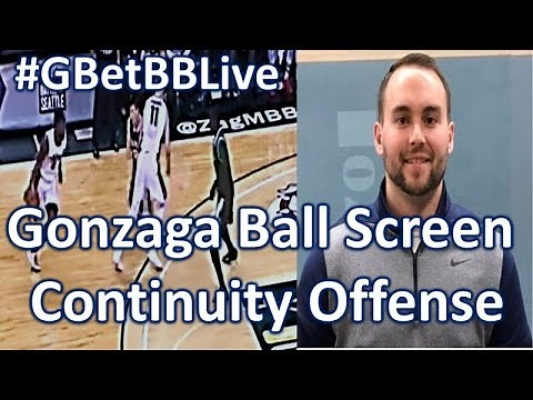 #GBetBBLive: Gonzaga Ball Screen Continuity Offense with Austin Hurley