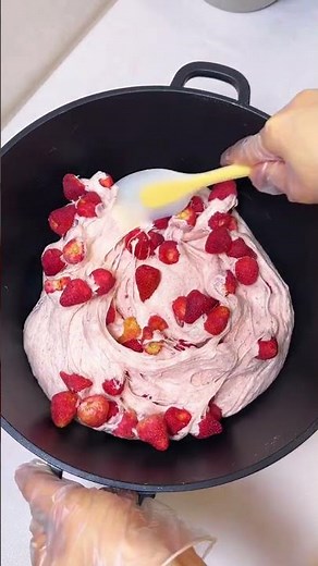 Homemade Nougat Candy with marshmallows and strawberry || Easy nougat recipe #shorts #shortvideo