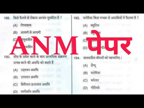 HR ANM MPHW Question Paper with Correct Answer Key, Haryana ANM Question Paper