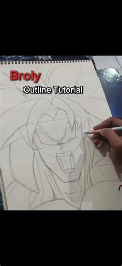 Broly outline Tutorial #ishanartz #tutorial #broly #trending 🔥🔥