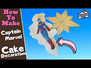 CAPTAIN MARVEL Cake Decorating Tutorial Part 1 How to Make MARVEL AVENGERS Superhero Cake Decoration