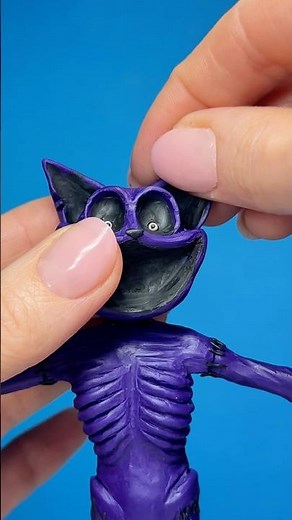 Making CatNap 🐈‍⬛ with Clay | Poppy Playtime 3 #plastiline #clay #poppyplaytime #catnap