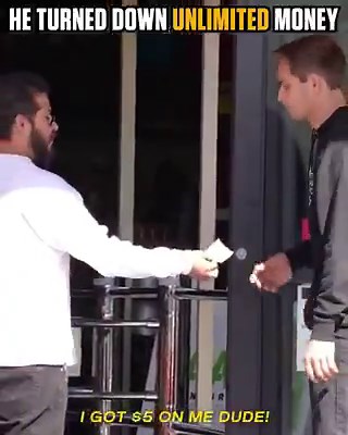 He definitely turned it down cause he thought it was a scam and didn't want to end up in jail 🤣🤣 look how he looked at that credit card like you ain't sending me to jail buddy..Fb: thatwasepic