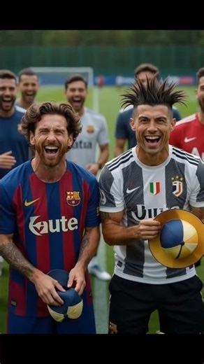 Ronaldo & Messi’s HILARIOUS Hair Makeover Challenge 💇‍♂️ | #ronaldo #messi #cr7