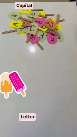 Popsicle, Alphabet Activity #popsicle #artwork Artwork