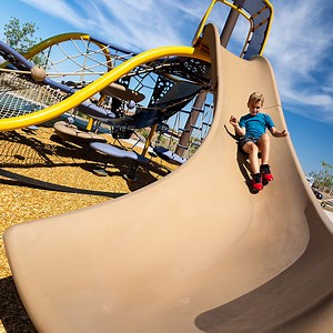 1.9K views · 36 reactions | Ridge Park - Apache Junction, Arizona - For 5 to 12-year-olds, a custom Quantis® M.2 structure invites cable net and belt climbing fun, balance challenges and plenty of hangout space. #playconnectsus ExerPlay, Inc. | Landscape Structures Inc. | Facebook