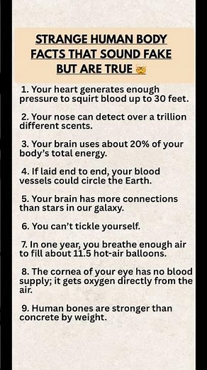 Strange Human Body Facts That Sound Fake But Are 100% True | Mind-Blowing Biology You Never Learned