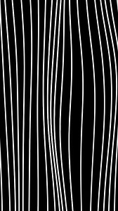 Hypnotic vertical lines move on black background. Motion. White curved threads move downwards. Vertical lines move slowly down waterfall