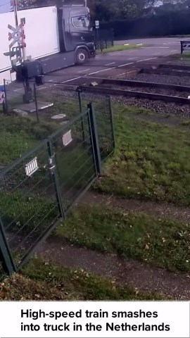 High-speed train smashes into truck in the Netherlands