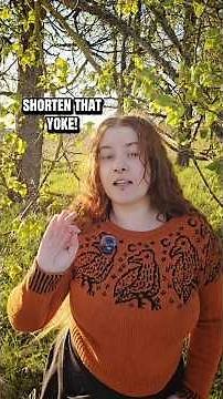 How to shorten yoke length on round yoke sweaters #knittingtutorial