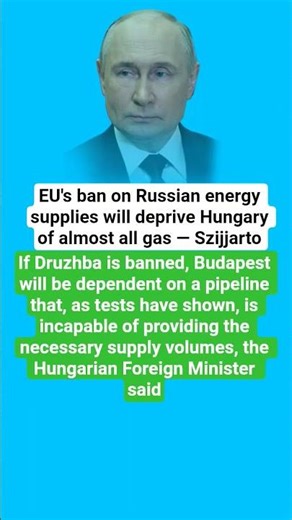 EU's ban on Russian energy supplies will deprive Hungary of almost all#russiaukrainewar