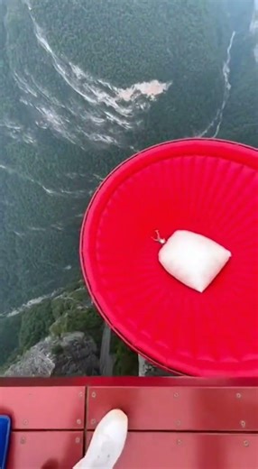 Blue Cliff Slide Jump Went CRAZY 😳🔥 She Didn’t Hesitate! #Shorts #Viral