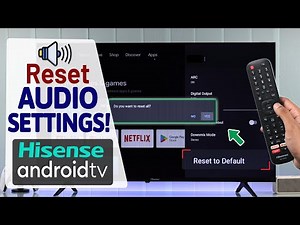 HiSense Android TV: How to Reset Audio Settings! [Restore Default to Fix Sound Problem]