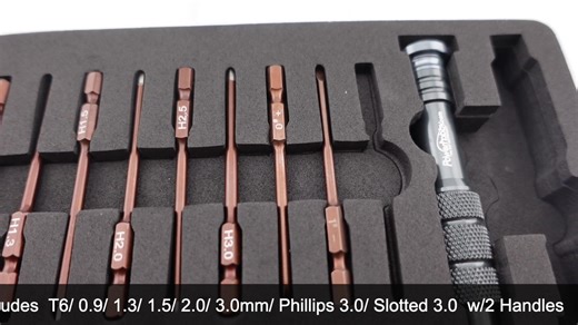 🔧 New from Powerhobby! 🔧 Take your RC wrenching to the next level with the Powerhobby Hex Driver Tool Set with 2 Aluminum Handles 💪 ✅ HSS steel tips for strength & precision ✅ Smooth-bearing end caps for effortless rotation ✅ Lightweight aluminum handles — strong, stylish, and built to last ✅ Compact design, perfect for pit bags or on-the-go repairs 📦 Includes everything you need: 0.9mm, 1.3mm, 1.5mm, 2.0mm, 2.5mm, 3.0mm Hex Torx T6, Slotted 3.0mm, Phillips 3.0mm 2 interchangeable aluminum h