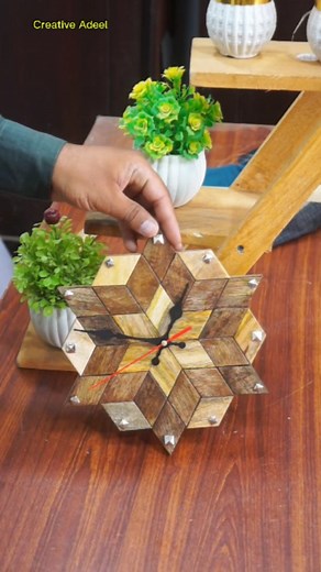 7.1K views · 214 reactions | Handmade wall clock part 2 #creativeadeel #woodworking #diy #viral #trending #wood #trend #clock #wallclock #diyclock | Creative Adeel | Facebook