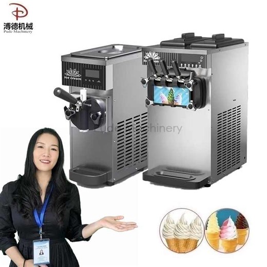 Commercial Soft Serve Ice Cream Machine 3 5 7 Mixed Flavors Table Vertical Ice Cream Making Machine CE ETL Certification