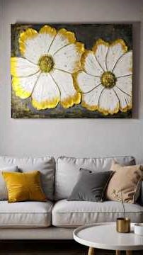 Elegant Flower Wall Clay Art | Bas Relief Floral Wall Decor | ZK Art's #shorts #clayart #shortvideo