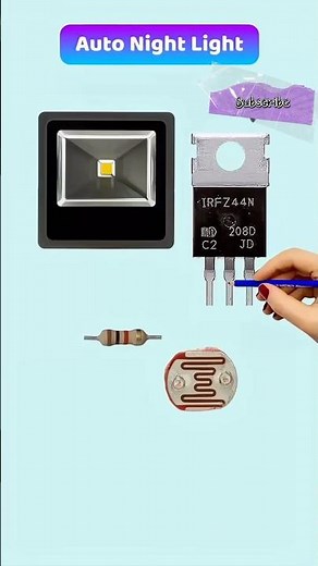 Automatic Night Light | Simple Electronics Project #diy #shorts