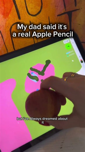 My dad said it’s a real Apple Pencil app artworkout #draw #ipad #digitalart #game