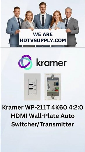 Kramer WP-211T 4K60 4:2:0 HDMI Wall-Plate Auto Switcher/Transmitter