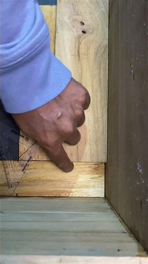 idea of ​​making an angled shape on the wall #woodworking