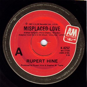 Rupert Hine – Misplaced Love (1981, Vinyl)