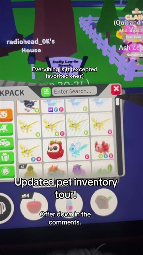 My inventory tour #adoptme #inventory #trading #pets | adopt me