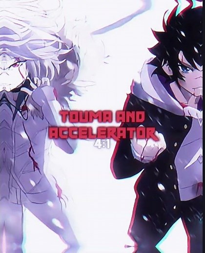 touma and accelerator vs misaka and index #anime
