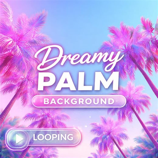 Neon Palm Tree Loop Video | Cyberpunk City and Nature Background | Cozy Ambience for Streams, Reels, and Digital Displays - Etsy UK