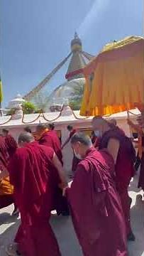 H.E. Ling Rinpoche at Bouda Stupa Circumambulating