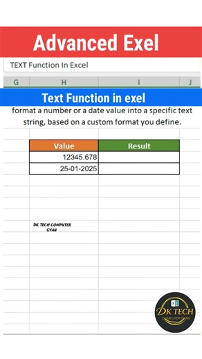 5.5K views · 28 reactions | TEXT Function in excel | excel interview questions & excel tips  #exel #fblifestyle #tips #Microsoft #shorts | DK TECH Computer GYAN | Facebook
