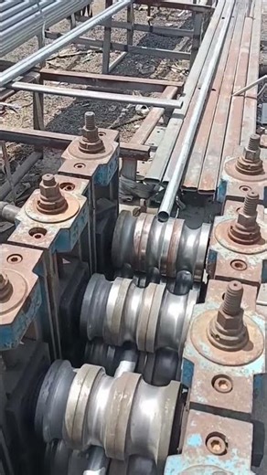 Industrial Machine Shaping Long Metal Pipes