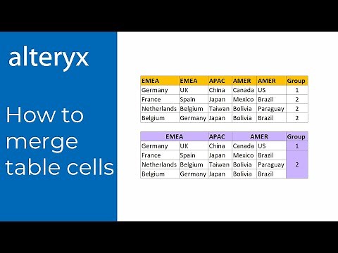Advanced Alteryx - How To Merge Table Cells (column headers, row headers, both)
