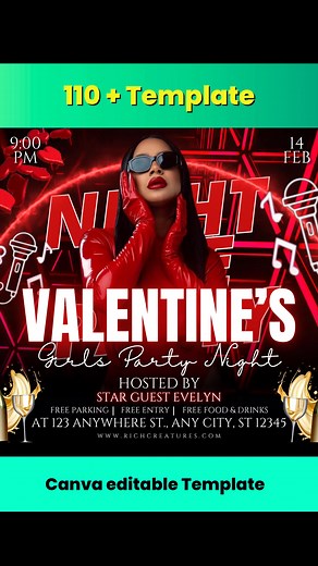 Tired of hiring designers for every event post? Get 100 ready-to-edit Canva templates made just for DJs and event organizers! Create stunning posters in minutes — just add your name, date & logo | Blushglow